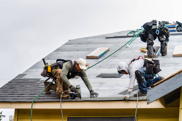 Professional Gutter Installation technician working in Scotland, CT